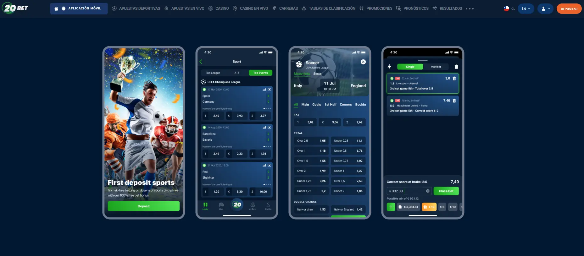 Acceso móvil en 20Bet casino Acceso móvil en 20Bet