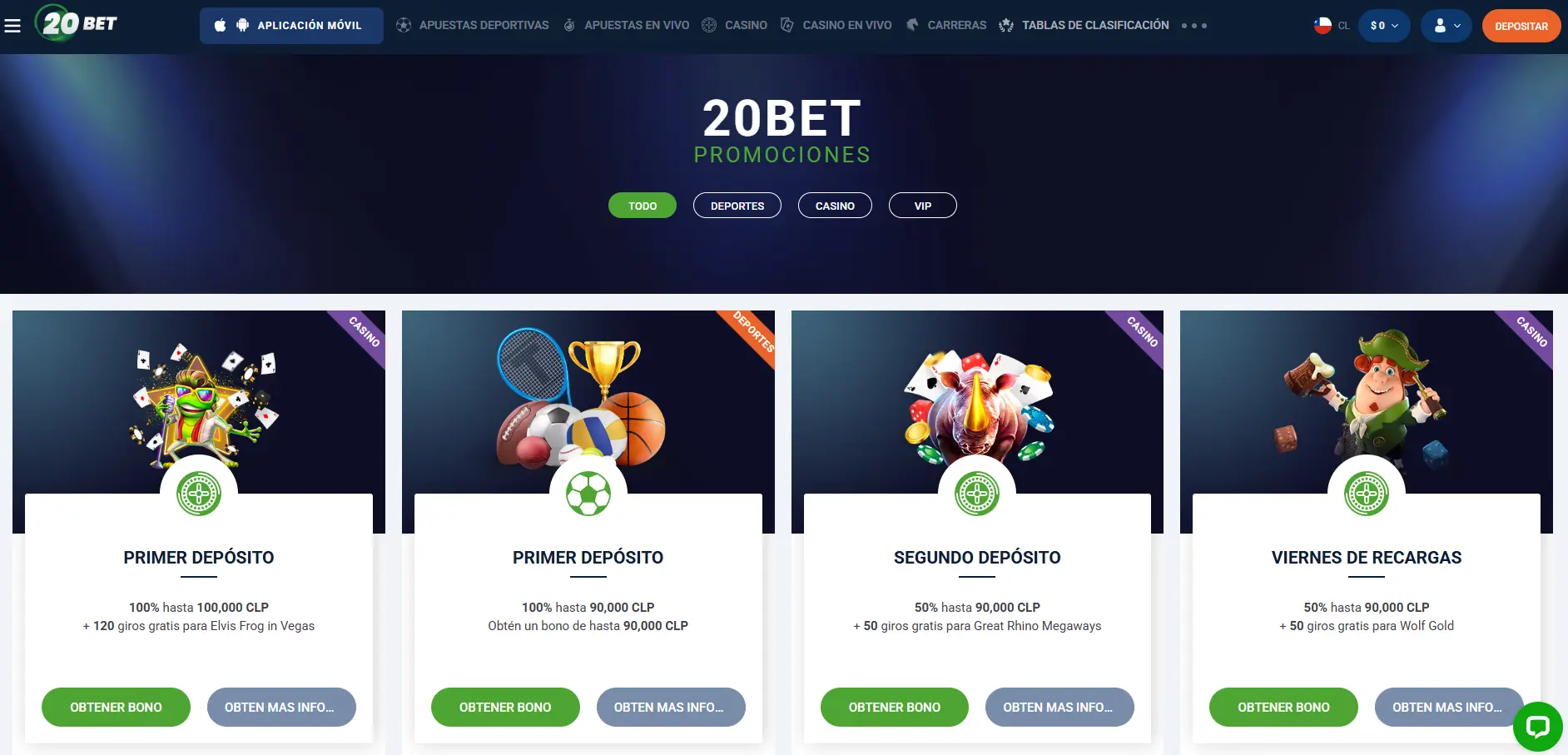 Bonos en 20Bet casino Bonos en 20Bet