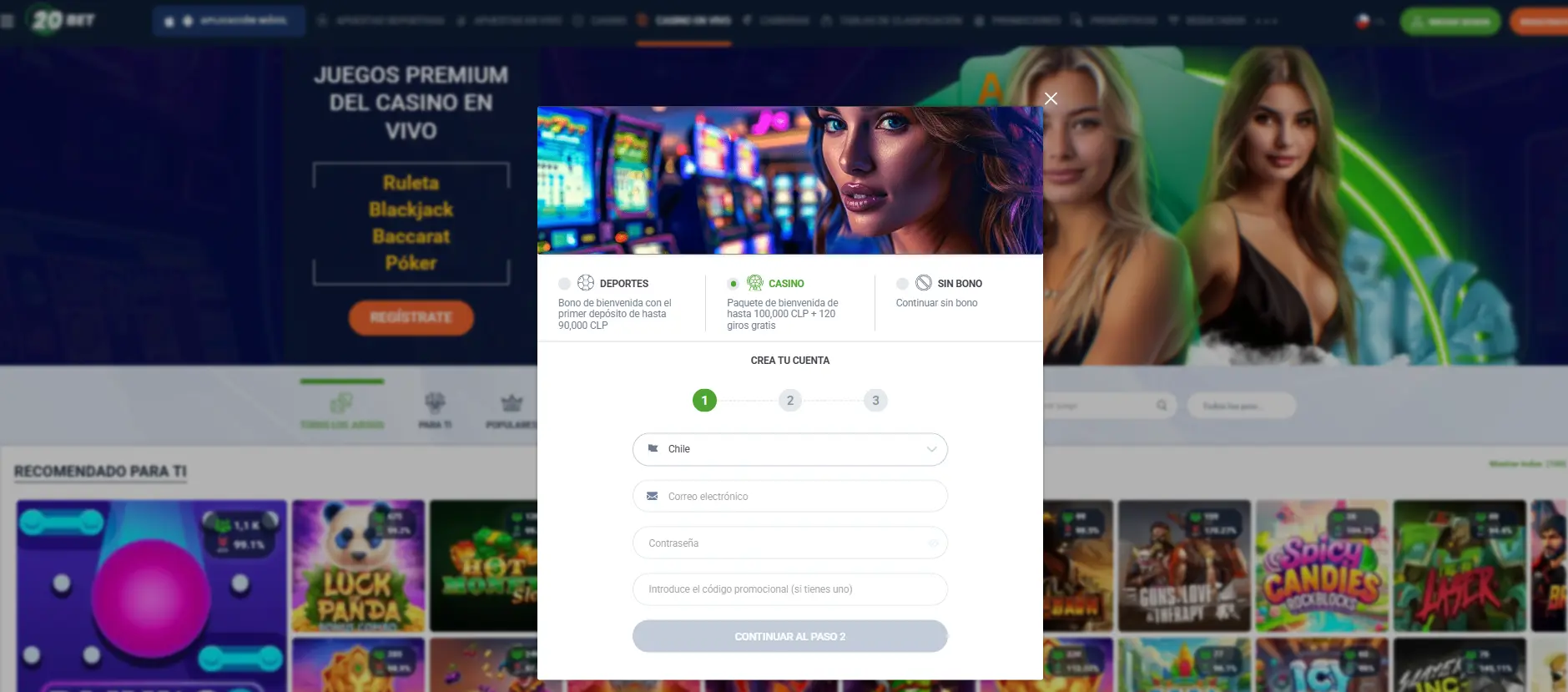 Registro y acceso en 20Bet casino Registro y acceso en 20Bet