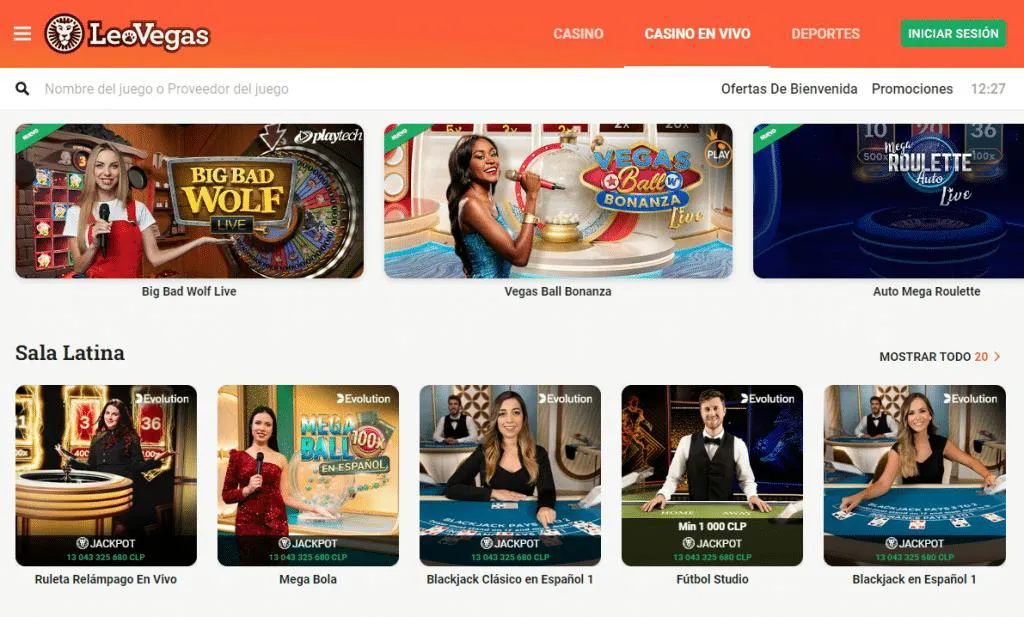 LeoVegas en Vivo
